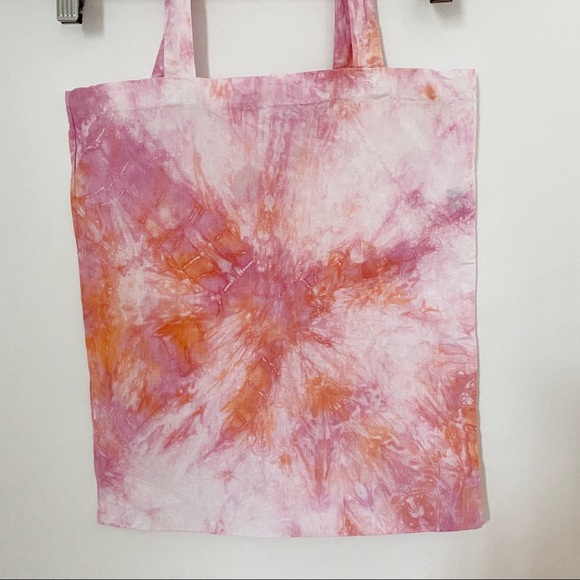 Custom Tie dye Cotton Canvas Reusable Bag - Picture 5 of 6